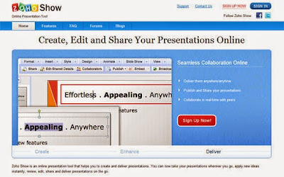 Download Aplikasi Zoho Show-Berbagi file Presentasi PPT, PPS, ODP, SXI, PPTS, dan PPSX