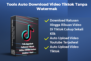 Tools Auto Download Video Tiktok Tanpa Watermak sekali klik