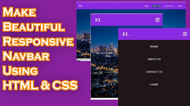 Make Beautiful Navbar using HTML & CSS