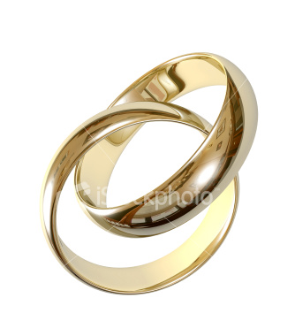 Simple wedding rings in gold