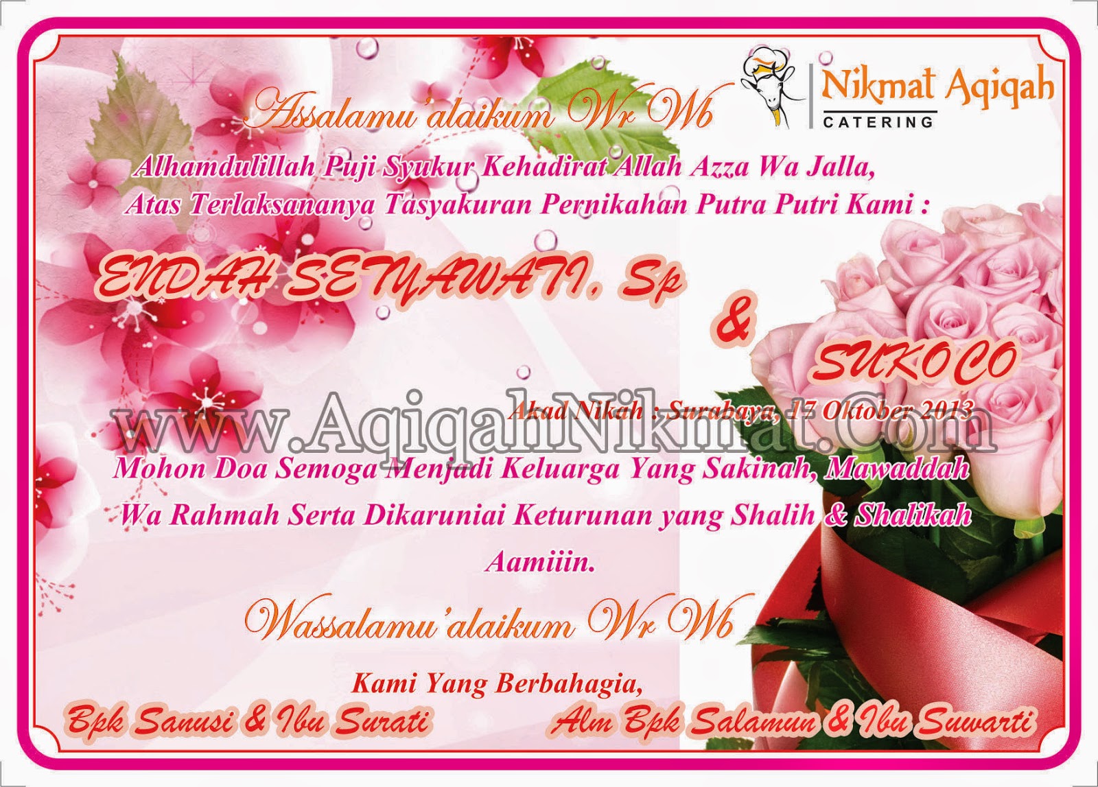 NIKMAT AQIQAH Label Ucapan Customs