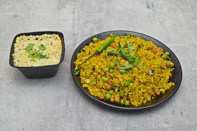 Poha With Boondi Raita