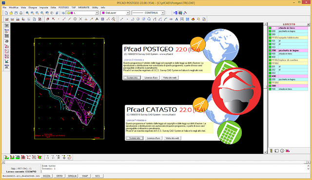 Survey CAD System pfCAD Catasto v22.0