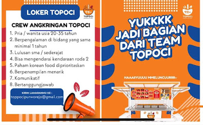 Lowongan Kerja Topoci Purworwejo Terbaru 2022