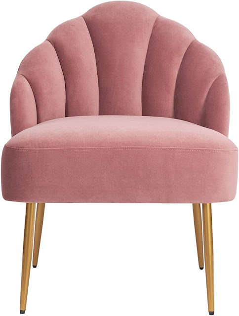 Glam Tufted Velvet Shell Chair Design Ideas