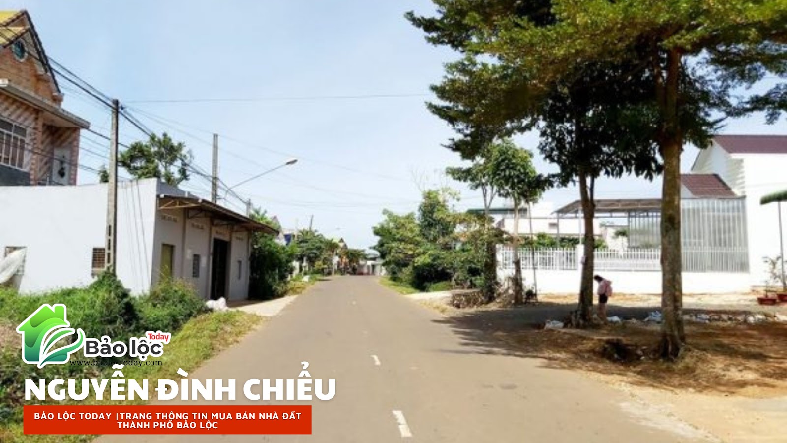 ảnh chụp thực tế đường Nguyễn đình Chiểu, p Lộc Phát, thành phố Bảo Lộc
