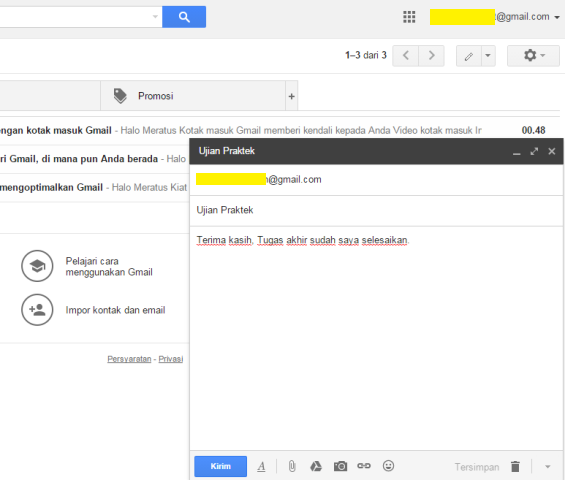 Mengirim Pesan Gmail