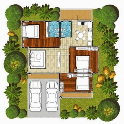 Contoh Desain Denah  Rumah  3  Kamar  Blog Koleksi Desain Rumah 