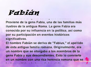 significado del nombre Fabián