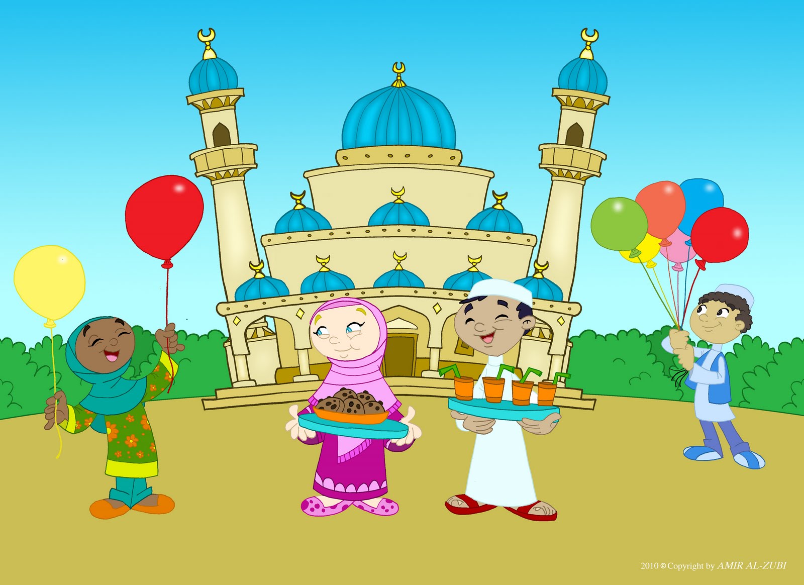 Free coloring pages of muslim cartoon