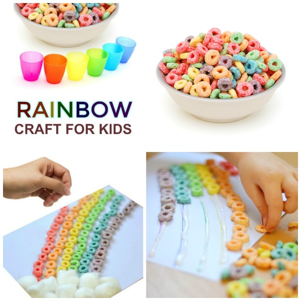 CEREAL RAINBOW: CRAFT FOR KIDS (great for all ages!) #kidscrafts #rainbowcrafts #kidsactivities 