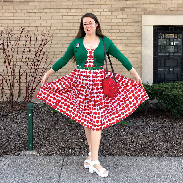 Bernie Dexter tomato print dress