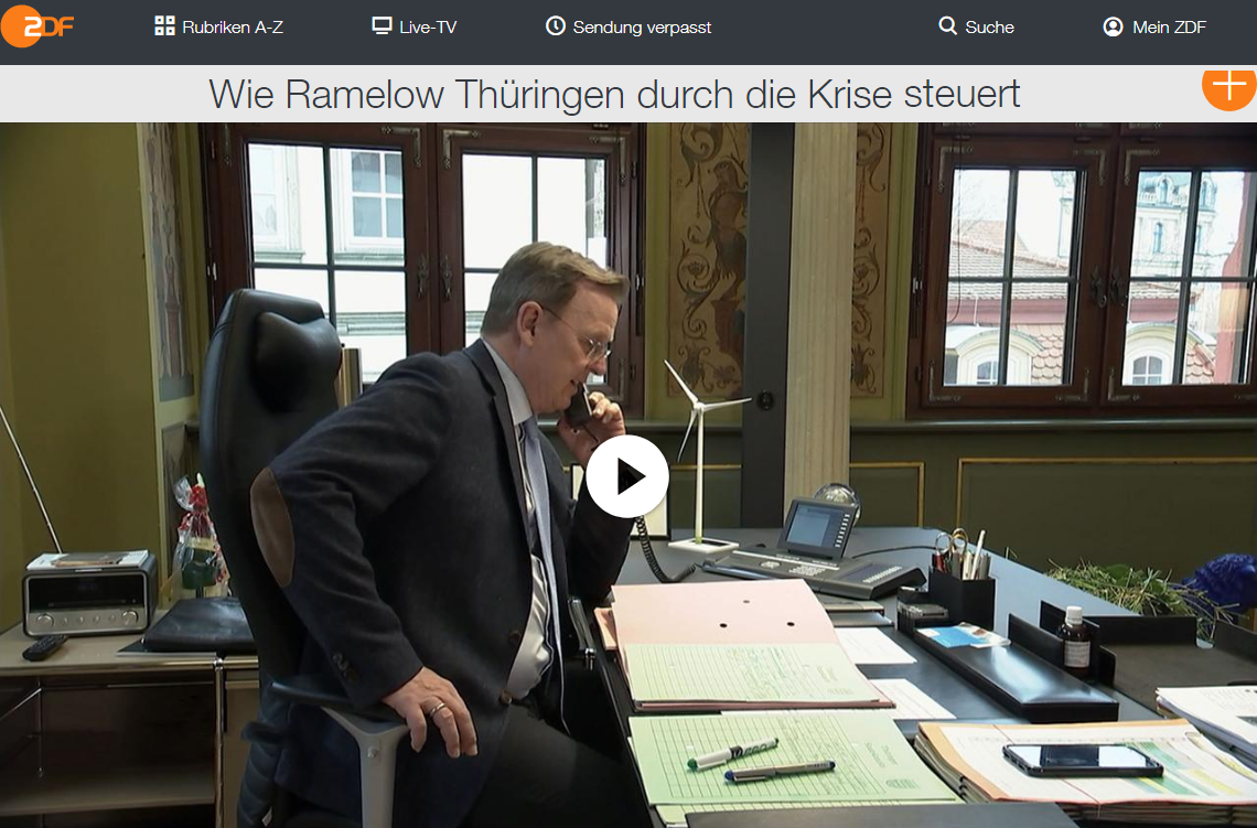 ZDF Homestory: Wie Ramelow Thüringen durch die Krise steuert