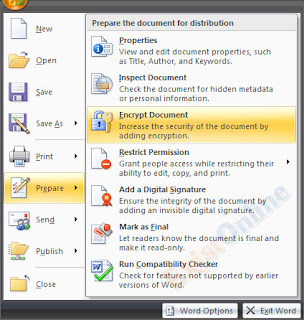 mengunci dokumen Ms word dengan password