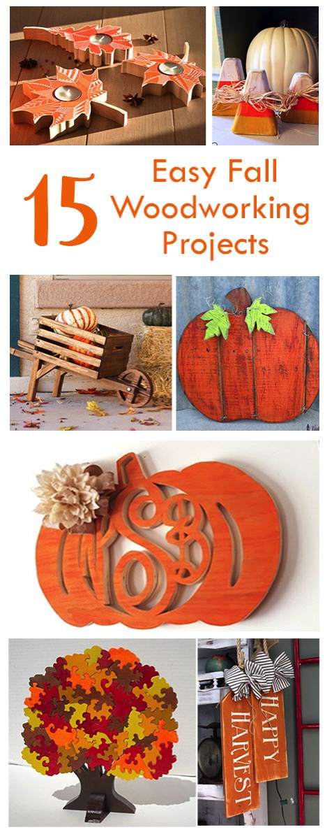 Easy beginner woodworking projects for fall. Pumpkins and 