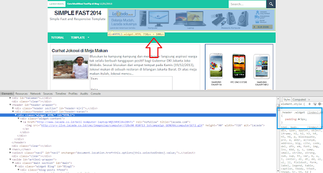 Cara Membuat Header dengan Iklan 728 x 90 di Blog