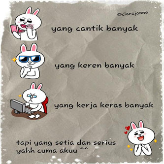 23 Kumpulan Gambar Kata kata Stiker Line Lucu Cony Brown