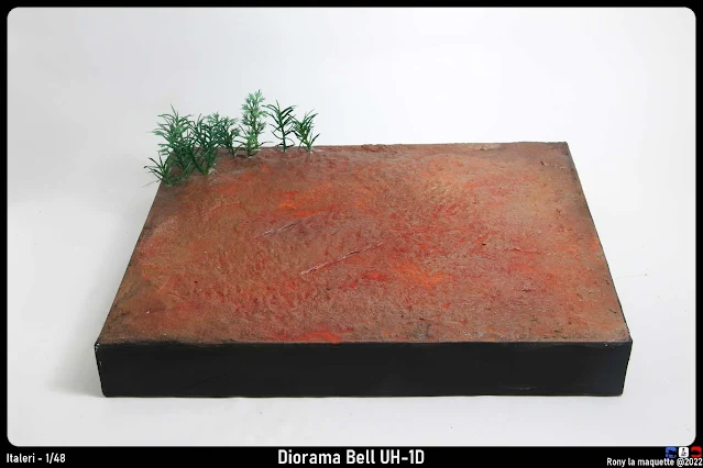 Diorama guerre du Vietnam pour une maquette du Bell UH-1D.