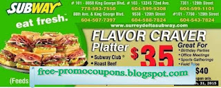 Free Printable Subway Coupons