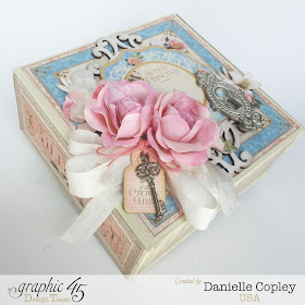 Scrapbook Maven Boxed mini album using Gilded Lily by Graphic 45