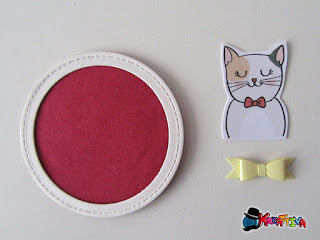 elementi decorazione tag con gattino