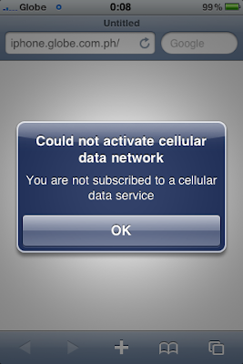 Could Not Activate Cellular Data Network on iphone solution