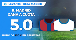 Paston Megacuota Liga Santander Levante vs Real Madrid 3 febrero