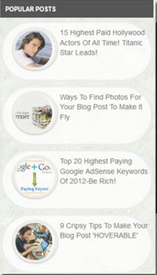 Popular Posts Widget for Blogger 5