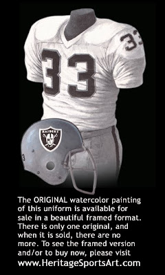 Oakland Raiders 1976 road uniform