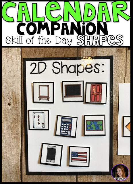 Shape of the Day Calendar Companion was designed to be a part of your daily morning meeting or carpet time for preschool and kindergarten leveled children.  Shape of the day is a great introduction and/or review activity to learn about shapes. As the year progresses the children will learn more about shapes, like the number of sides, corners, shapes in our environment and how to draw shapes.  Shapes included in this unit: circle, square, rectangle, oval, triangle, heart, star, diamond (and rhombus), trapezoid, pentagon, hexagon, octagon.