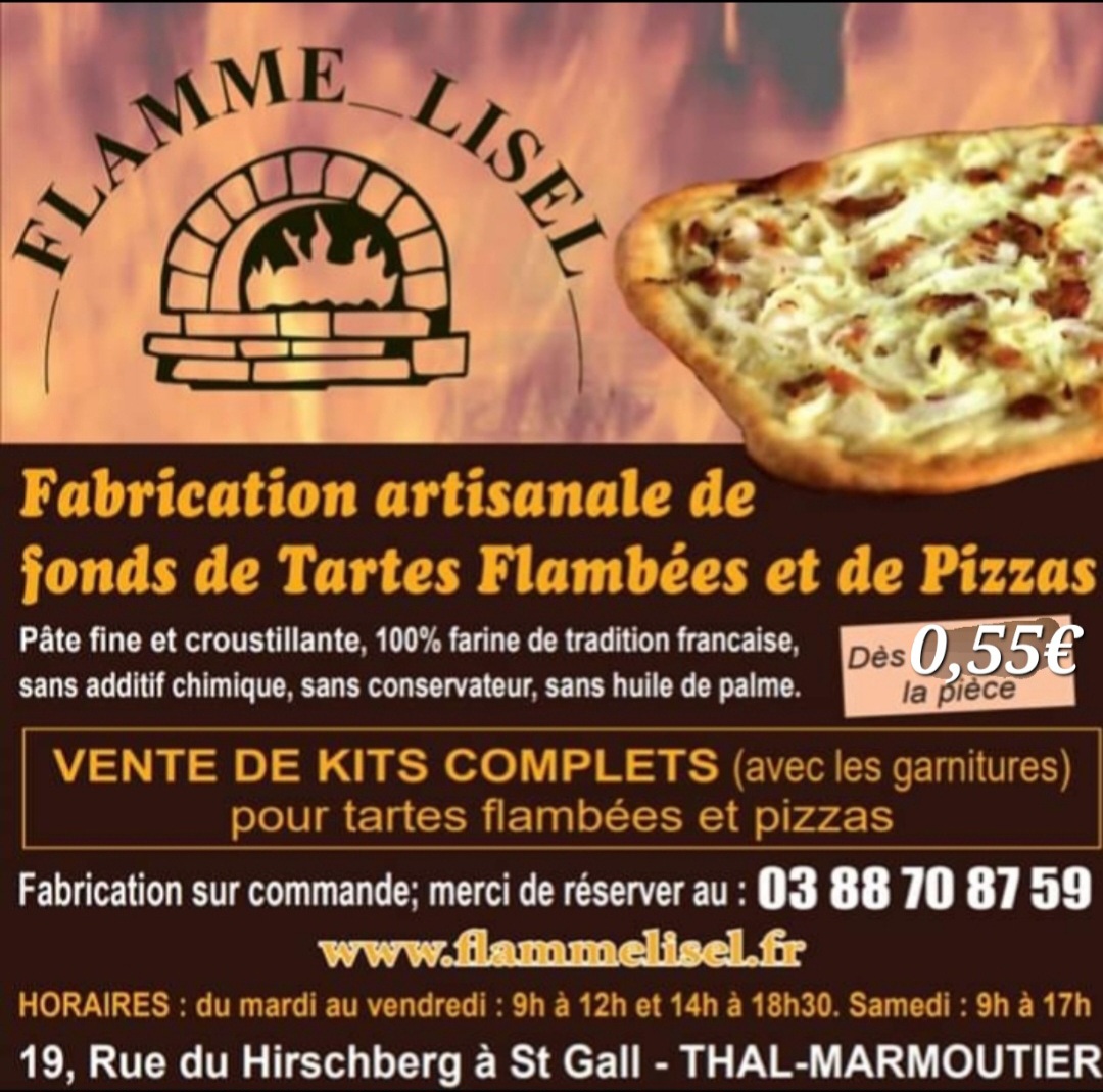 Plaque Pizza ALSACIENNE , Boulangerie Galzin