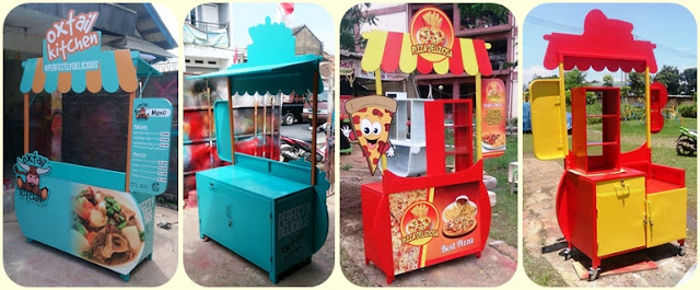 Booth lipat,Booth portable,Gerobak bongkar pasang