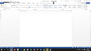 Tampilan Layar Mc. Word 2016