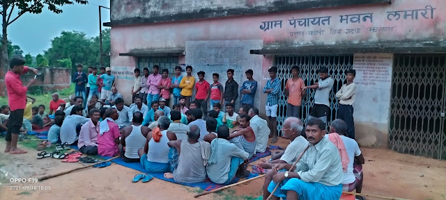 लमारीकला गांव के लोगों ने दुर्गापूजा को लेकर किया अहम बैठक-- Report Brajesh Panday