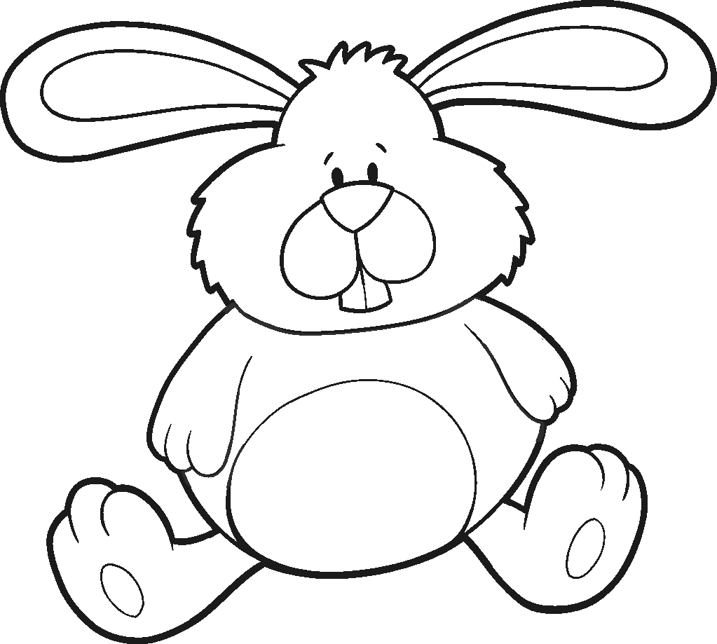 Free Coloring Pages For Kids: Coloring easter bunnies