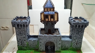 Diorama Stone Castle Gate and Tower