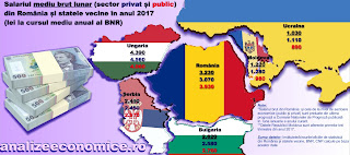 Cum arată salariile medii din sectoarele public și privat în România și în statele din jur