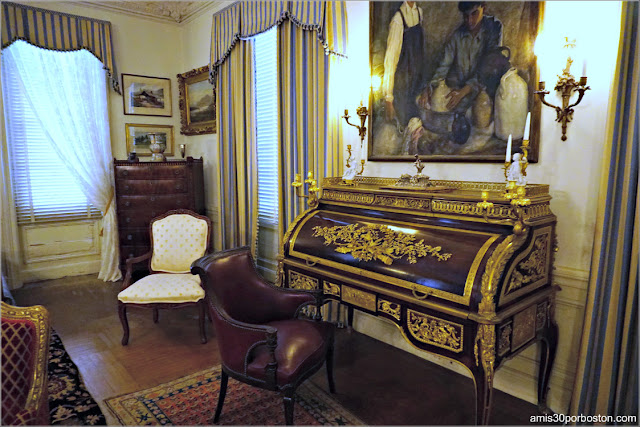 Dormitorio de los Monroe de la Mansión Rosecliff, Newport