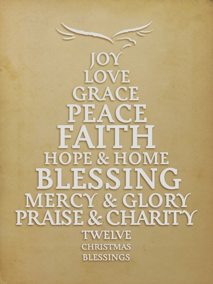 ... home blessing mercy glory praise charity twelve christmas blessings