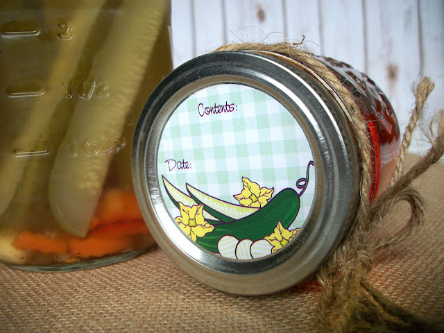 Pickle Canning Jar Labels