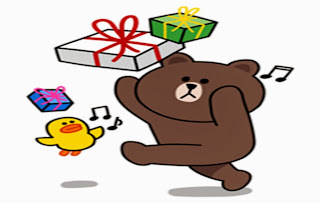 sticker line brown and cony