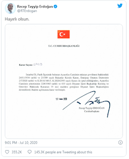 erdogan hagia sophia