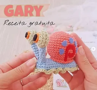 PATRON GRATIS GARY | BOB ESPONJA AMIGURUMI 59785