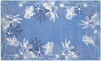 sea star blue rug beach decor shop