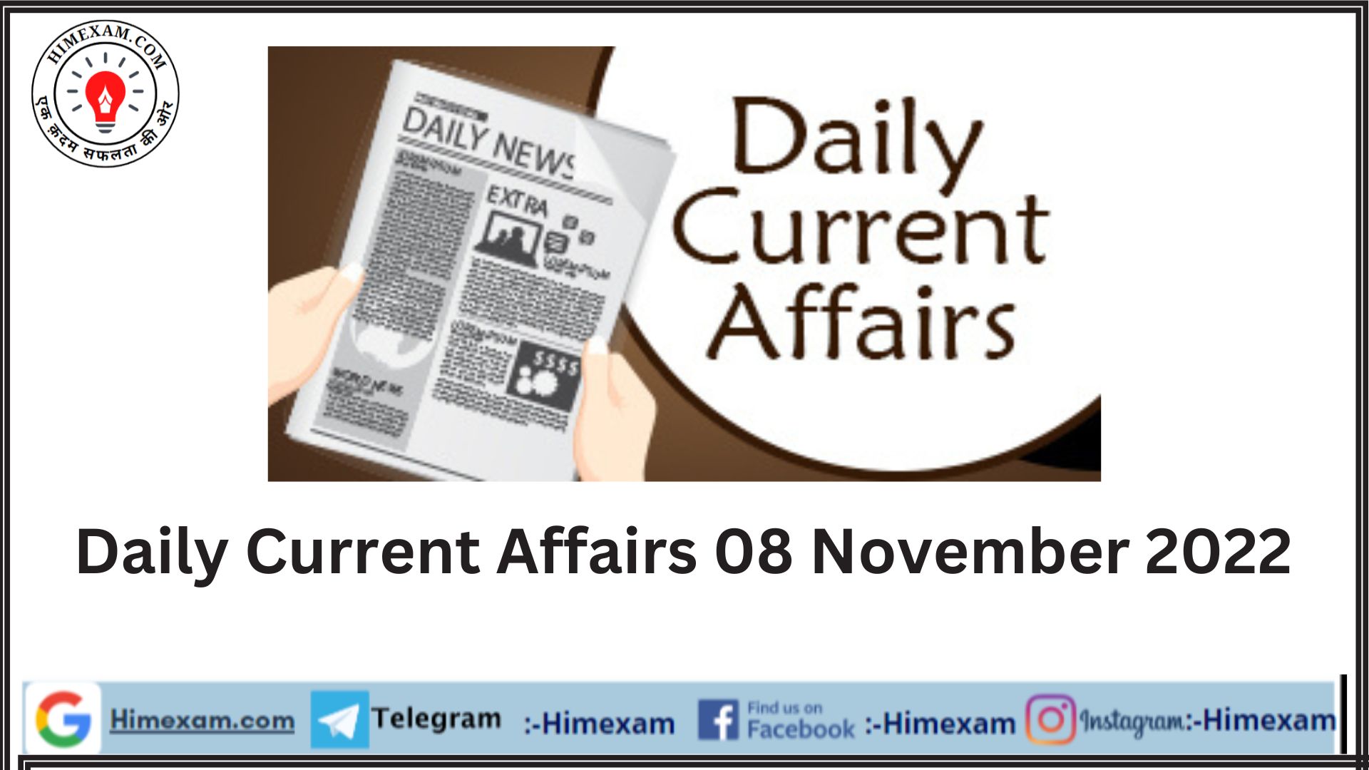Daily Current Affairs 08 November 2022