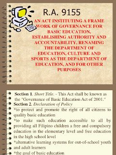   ra 9155, ra 9155 tagalog, republic act 9155 explanation, republic act 9155 powerpoint presentation, ra 9155 slideshare, ra 9155 heart of the formal education system, ra 9155 reflection, ra 9155 implementing rules and regulations, ra 9155 pdf file