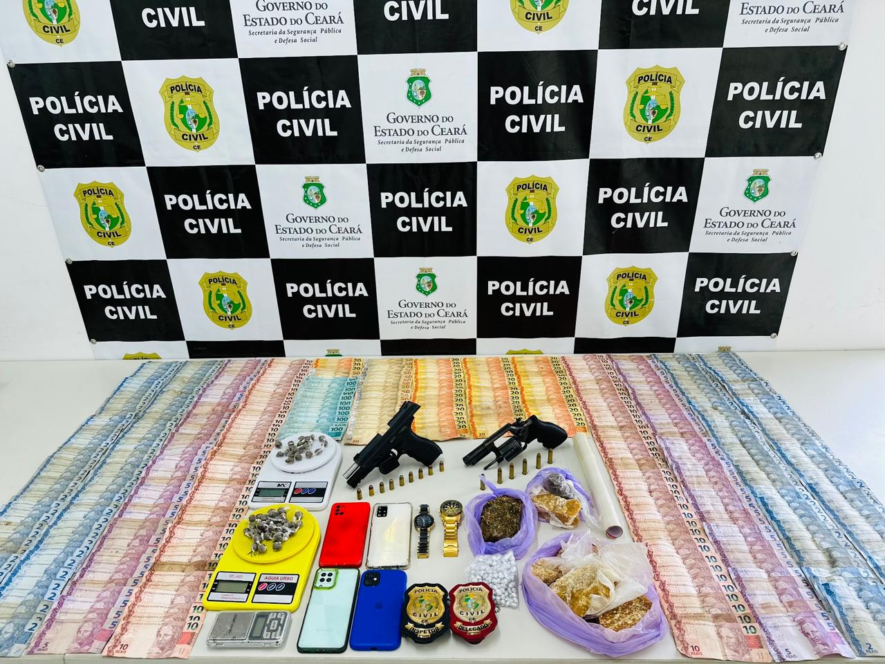 Sete suspeitos de tráfico de drogas são presos durante operação em Sobral