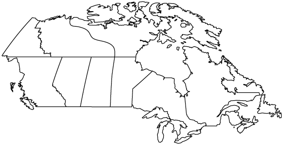 Blank Us And Canada Map