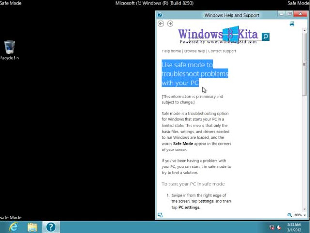 Menjalankan Safe Mode Windows 8