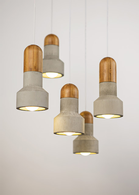 Concrete and bamboo lamps by Bentu at LDF 2014